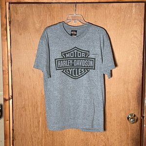 Harley-Davidson Military, Men's Graphite Bar & Shield Pocket Tee in Gray